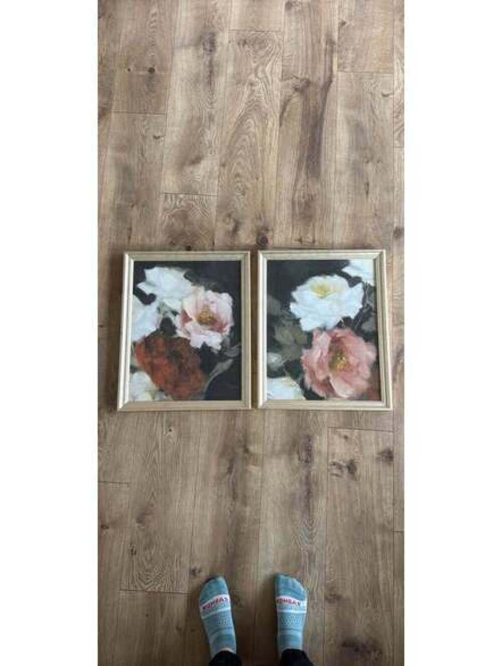 Floral pictures with gold frames